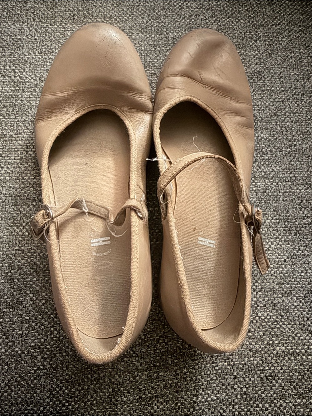 Girls Tan Mary Jane Tap Shoes